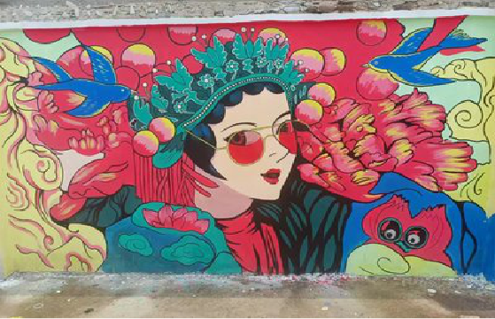 华坪墙体彩绘-网红墙