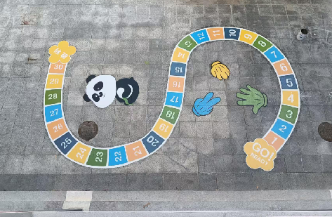 华坪地面游戏彩绘