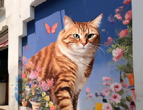 华坪自己绘制有个性的手绘墙