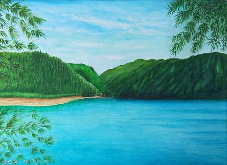 华坪在墙绘中，如何绘画绿水青山？