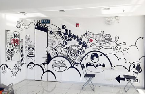 华坪手绘墙并非传统涂鸦。